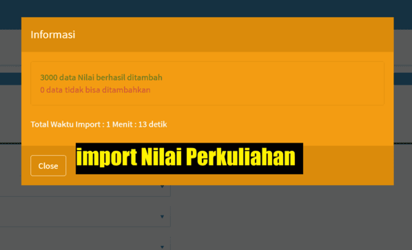 Import Nilai Perkuliahan